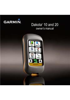 Garmin Dakota 20 manual. Camera Instructions.